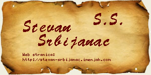 Stevan Srbijanac vizit kartica